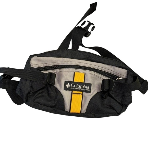 Columbia S/M Belt Bag Fanny pack Gray Yellow Black Athletic  Running Climbing - Picture 11 of 11